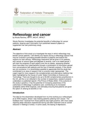 Reflexology and Cancer by Nicola Ramirez, MFHT, MICHT, MPACT