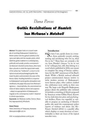 Dana Percec Gothic Revisitations of Hamlet: Ian Mcewan’S Nutshell