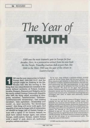 The Year of TRUTH
