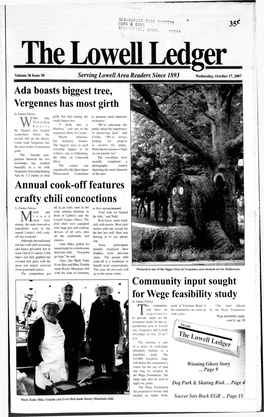 35^ Ada Boasts Biggest Tree, Vergennes Has Most Girth Annual