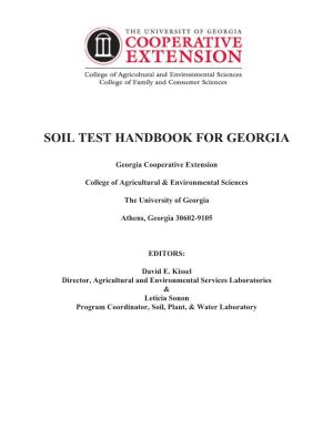 Soil Test Handbook for Georgia