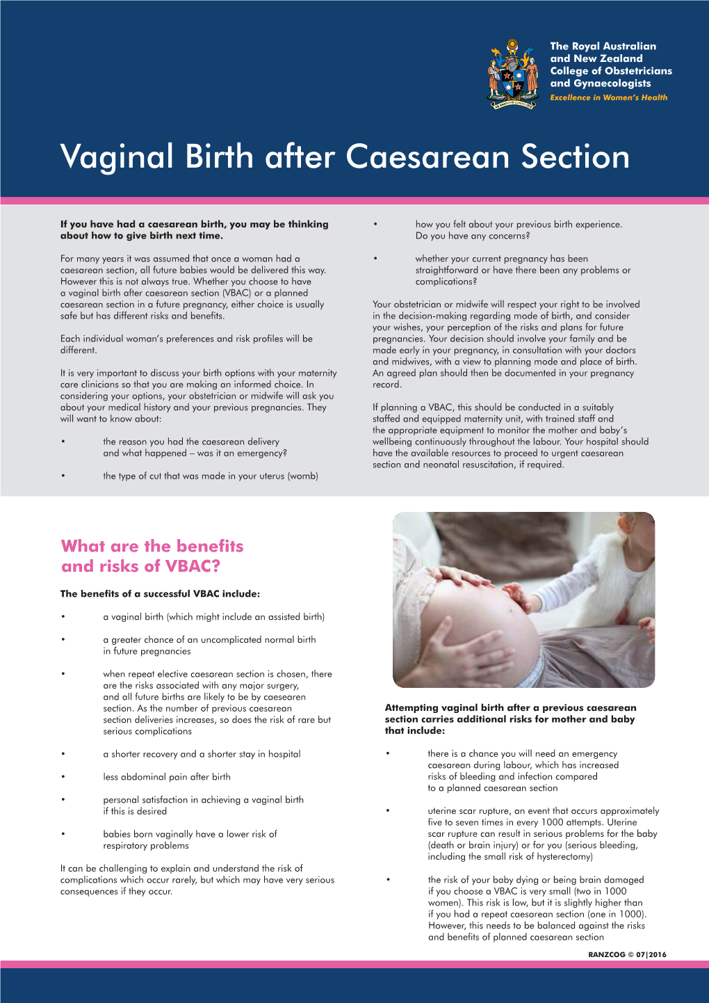 Vaginal Birth After Caesarean Section