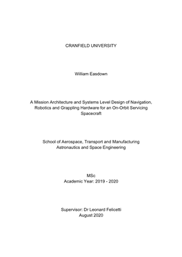 William Easdown Msc Thesis