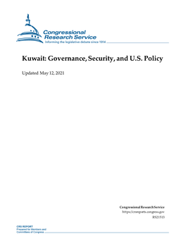 Kuwait: Governance, Security, and U.S. Policy