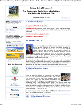 Rotary Club of Dunwoody - the Dunwoody Early Riser Ebulletin