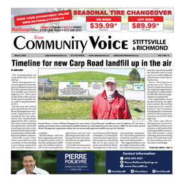 Timeline for New Carp Road Landfill up in The