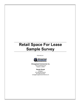 Retail Space for Lease Sample Survey