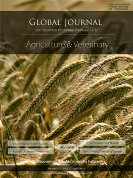 Global Journal of Science Frontier Research: D Agriculture &Veterinary