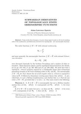 Schwarzian Derivatives of Topologically Finite Meromorphic Functions