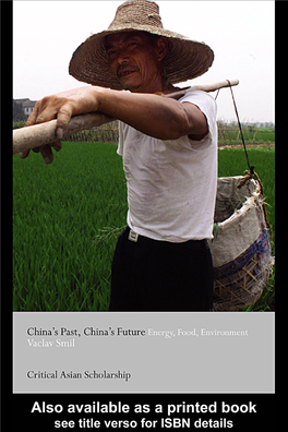 China's Past, China's Future Energy, Food, Environment