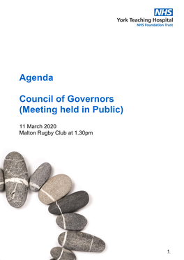 Agenda Council of Governors (Meeting Held in Public)