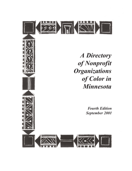 A Directory of Nonprofit Organizations of Color in Minnesota