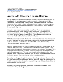 Mateus De Oliveira E Souza Ribeiro