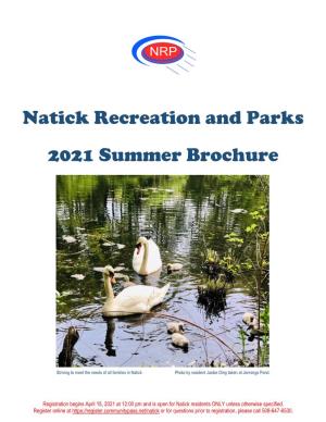 Natick Recreation and Parks 2021 Summer Brochure