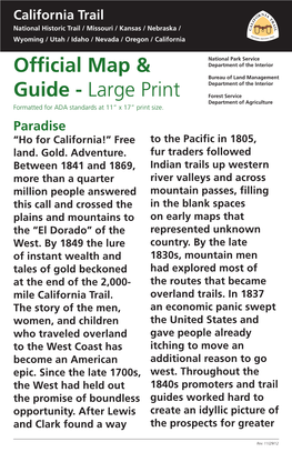 Large Print California Trail