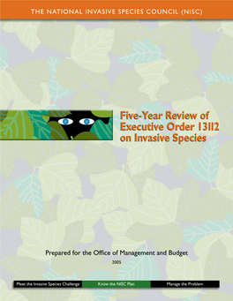 Five-Year Review of Executive Order 13112 on Invasive Species