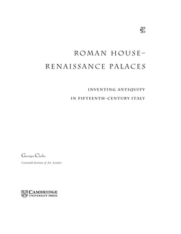 Renaissance Palaces