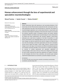 Human Enhancement Through the Lens of Experimental and Speculative Neurotechnologies
