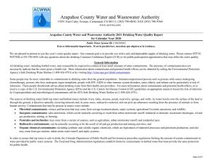 ACWWA Drinking Water Quality Report