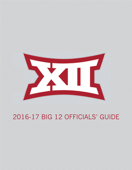 2016-17 Big 12 Officials' Guide