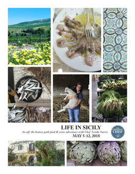 Sicilian Culinary Adventure Spring 2018 Brochure.Indd