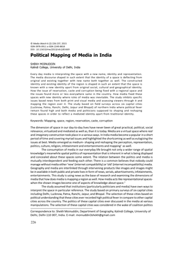 Political Mapping of Media in India