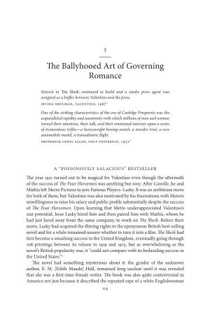 The Ballyhooed Art of Governing Romance