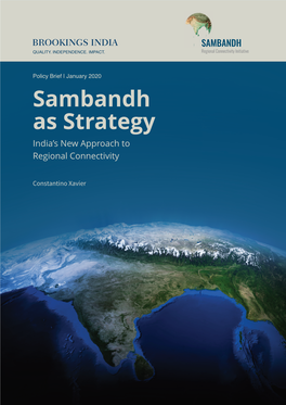 India's New Approach to Regional Connectivity V3 M.Indd