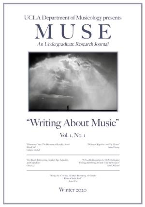 “Writing About Music” Vol