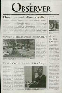 Closet Demonstration Cancelled R Epresentatives Alliancend Told South Quad Display Could Result in Disciplinary Measures