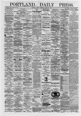 Portland Daily Press: March 31,1871