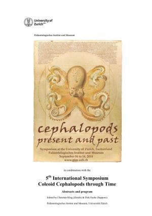 5 International Symposium Coleoid Cephalopods Through Time