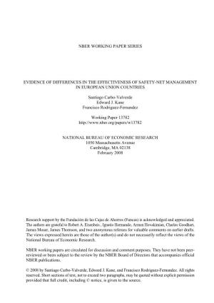 Evidence of Differences in the Effectiveness of Safety-Net Management in European Union Countries