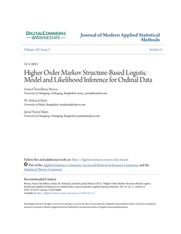 Higher Order Markov Structure-Based Logistic Model and Likelihood