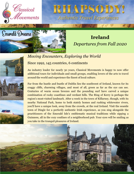 Ireland Departures from Fall 2020