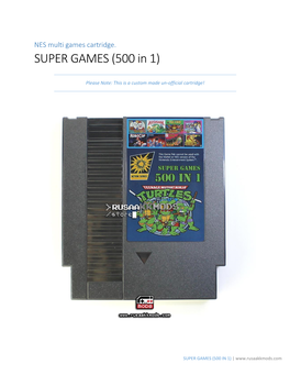 SUPER GAMES (500 in 1)