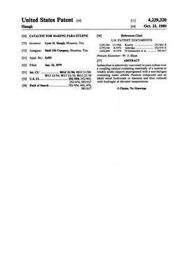 United States Patent (19) 11) 4,229,320 Slaugh 45) Oct