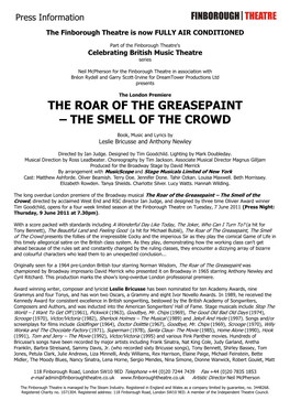 The Roar of the Greasepaint – the Smell of the Crowd
