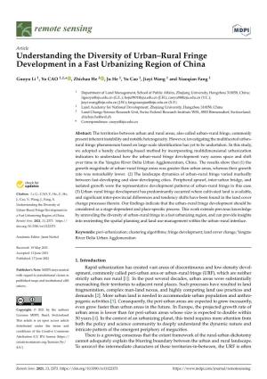 Understanding the Diversity of Urban–Rural Fringe Development in a Fast Urbanizing Region of China