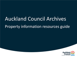 Property Information Resources Guide Resources for Property Research