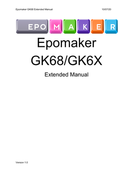 Epomaker GK68/GK6X Extended Manual