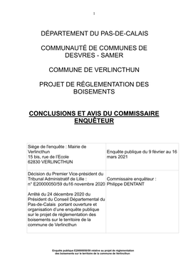 Département Du Pas-De-Calais Communauté De Communes De Desvres