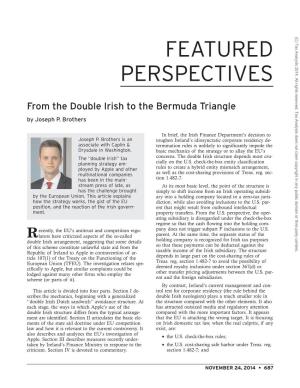 From the Double Irish to the Bermuda Triangle by Joseph P