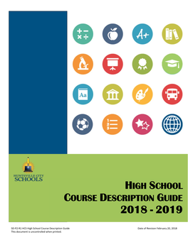 High School Course Description Guide 2018
