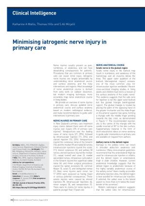 Minimising Iatrogenic Nerve Injury in Primary Care