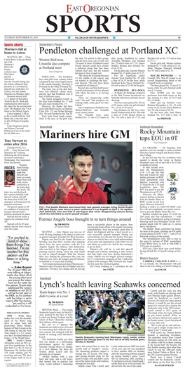 Mariners Hire GM Rocky Mountain Tony Stewart to Tops EOU in 0T Retire After 2016 East Oregonian CHARLOTTE, N.C