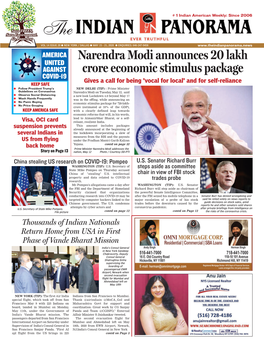 Narendra Modi Announces 20 Lakh Crore Economic Stimulus Package