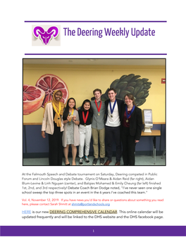 The Deering Weekly Update