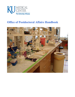 Office of Postdoctoral Affairs Handbook Welcome