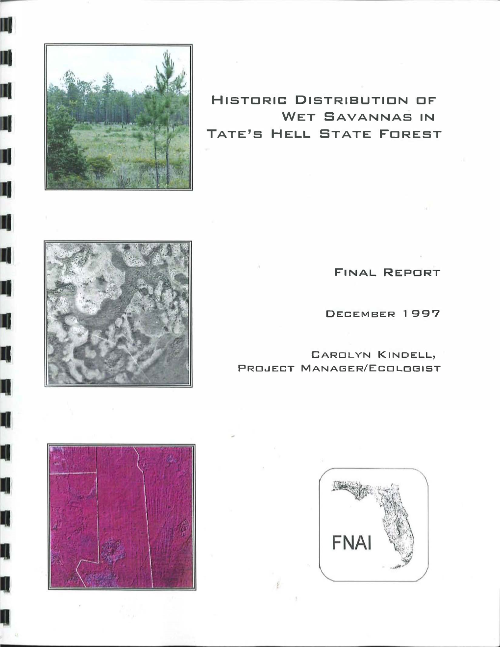 Historic Distributions of Wet Savannas in Tates Hell State Forest